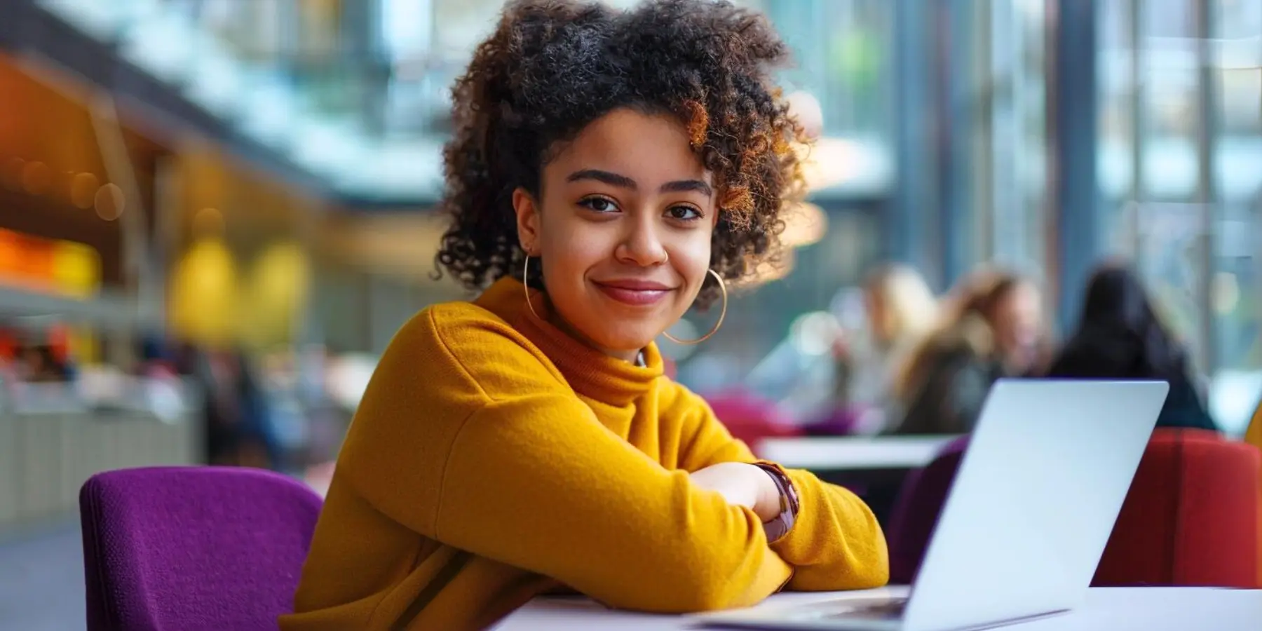 Student in yellow jumper