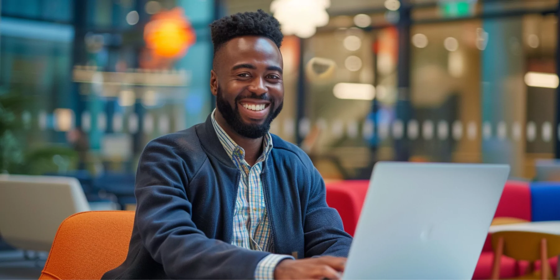 man using laptop