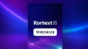 kortext logo and wonkhe logo