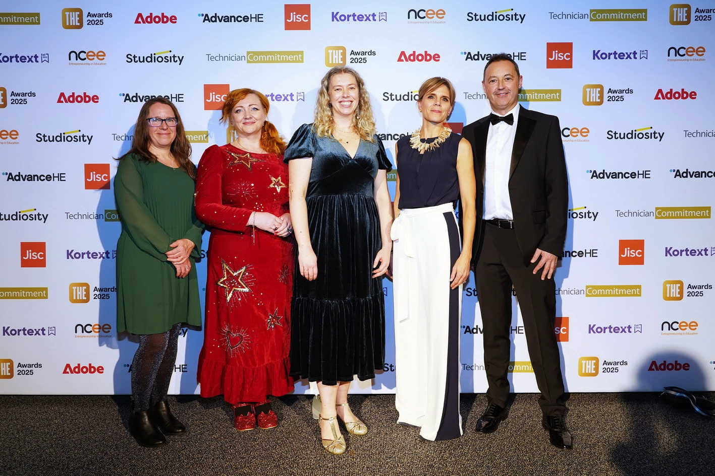The RNCM team take a photo together at the THE Outstanding Library Team of the Year Awards