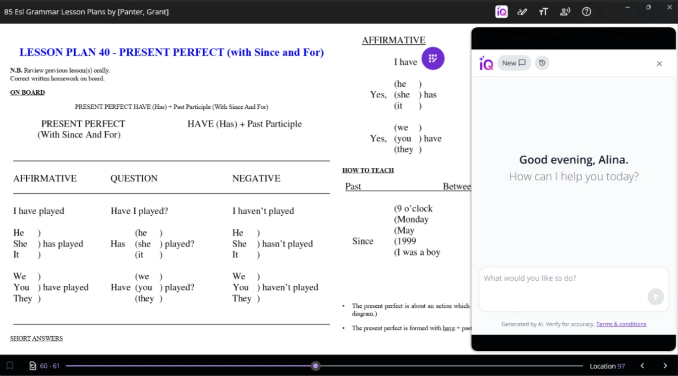 Kortext IQ in the Kortext Windows app.