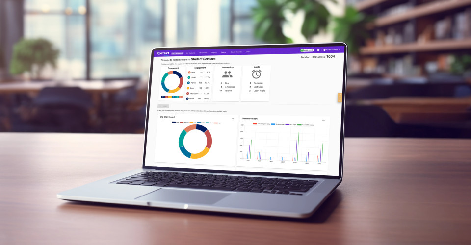 Kortext stream's student engagement analytics help you target outreach to the students who need it most.